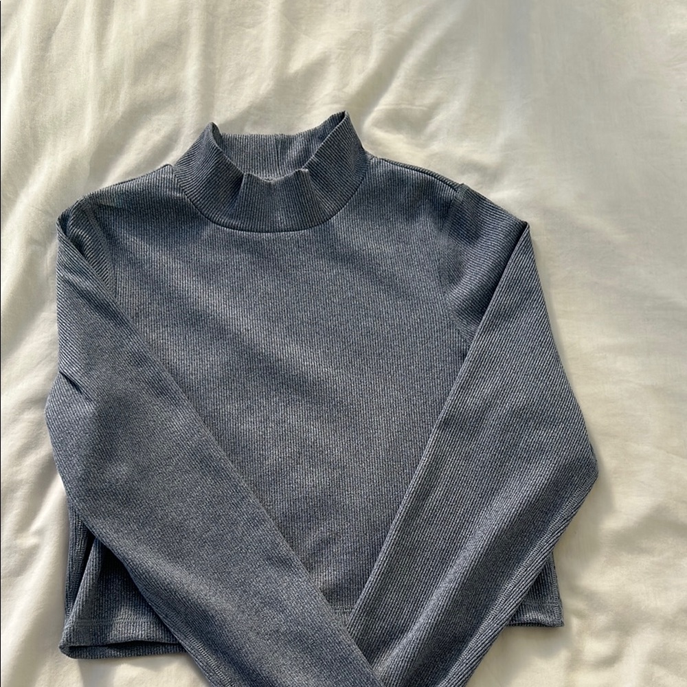 Women's Gray Turtleneck Sweater